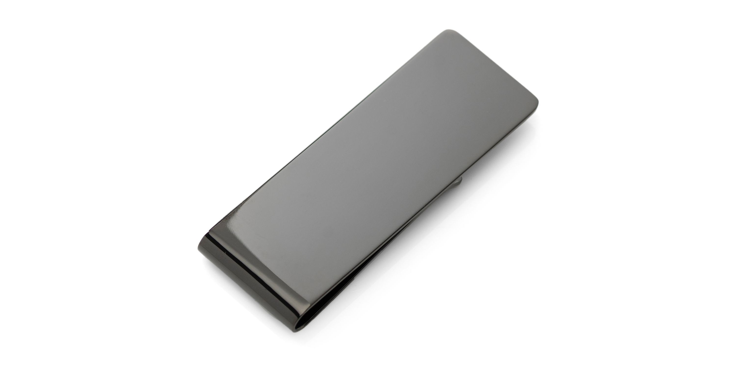 Stainless Steel Gunmetal Engravable Money Clip