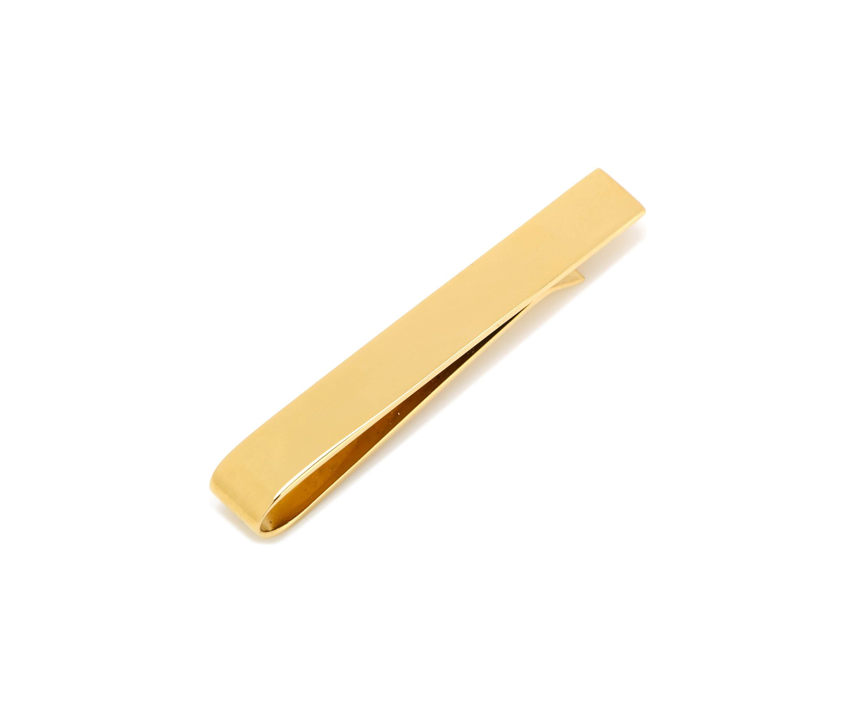 Gold Plated Stainless Steel Engravable Tie Bar