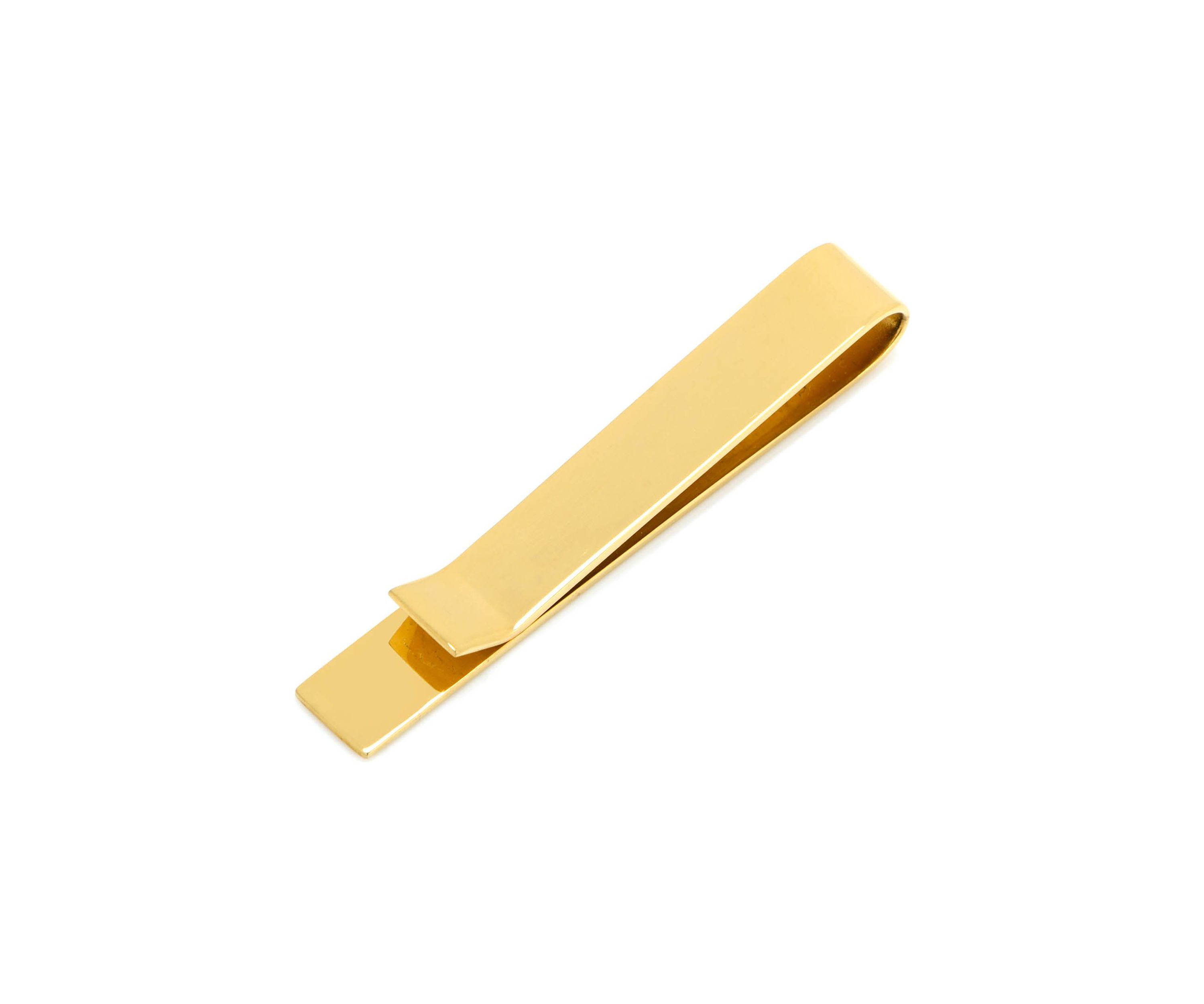 Gold Plated Stainless Steel Engravable Tie Bar