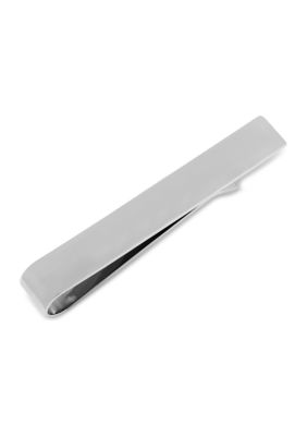 Ox and Bull Trading Co Men's Stainless Steel Engravable Tie Bar, Silver