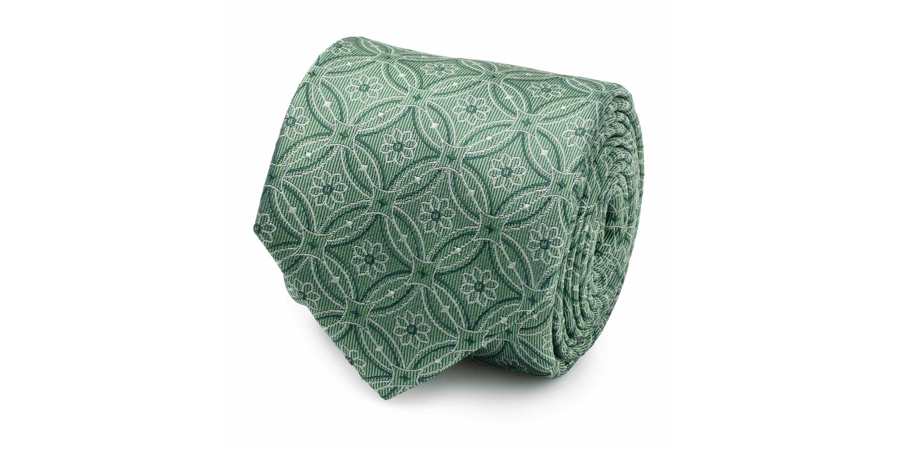 Watercress Green Tiled Mens Tie