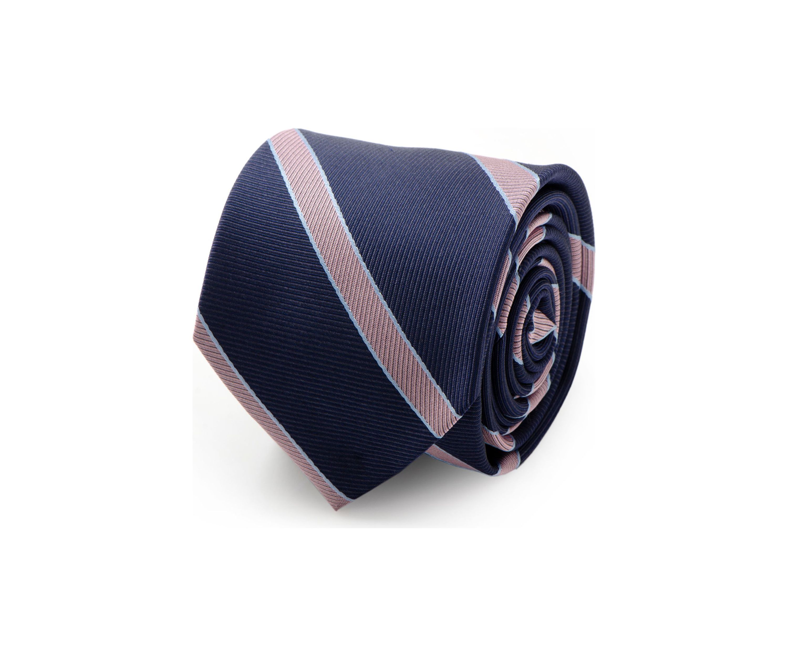 The Travis Tie (Navy Pink Stripe Tie)