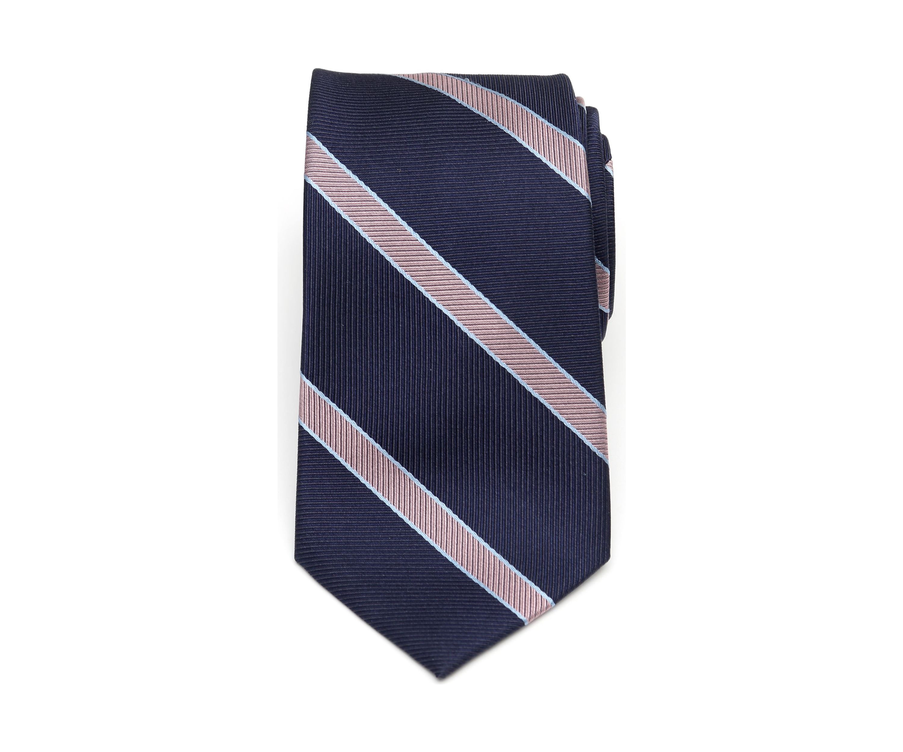 The Travis Tie (Navy Pink Stripe Tie)