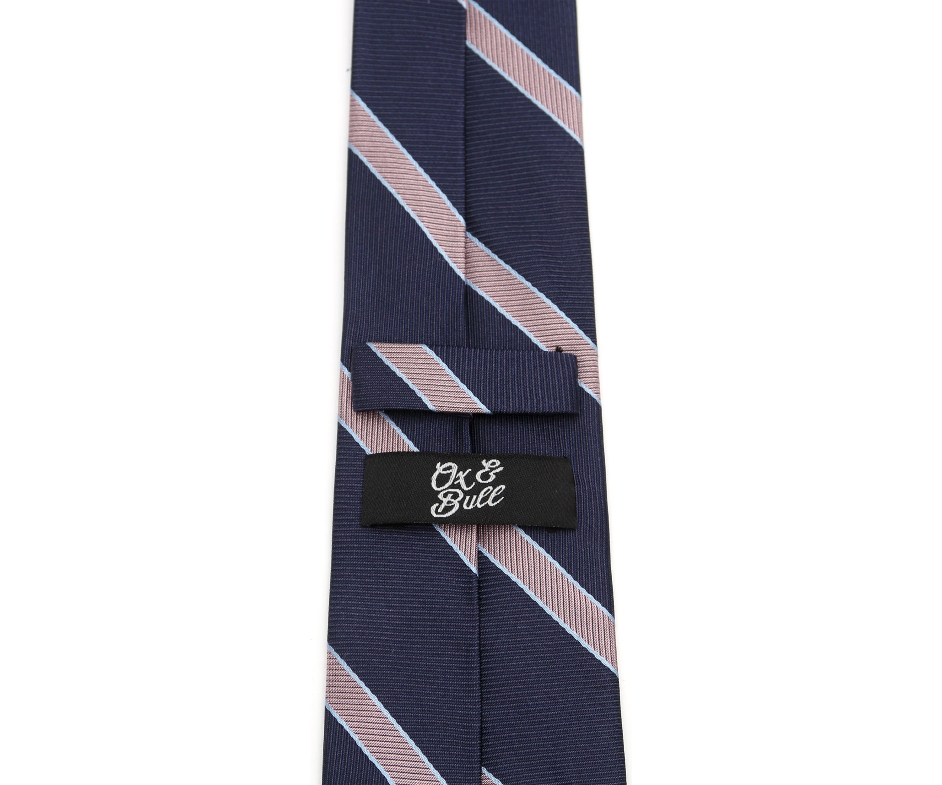 The Travis Tie (Navy Pink Stripe Tie)
