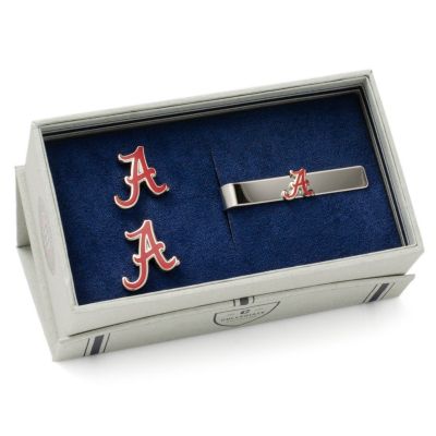 NCAA Alabama Crimson Tide Cufflinks and Tie Bar Gift Set