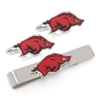 NCAA Arkansas Razorbacks Cufflinks and Tie Bar Gift Set