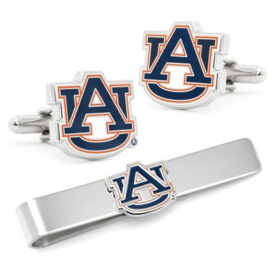 NCAA Auburn University Tigers Cufflinks and Tie Bar Gift Set