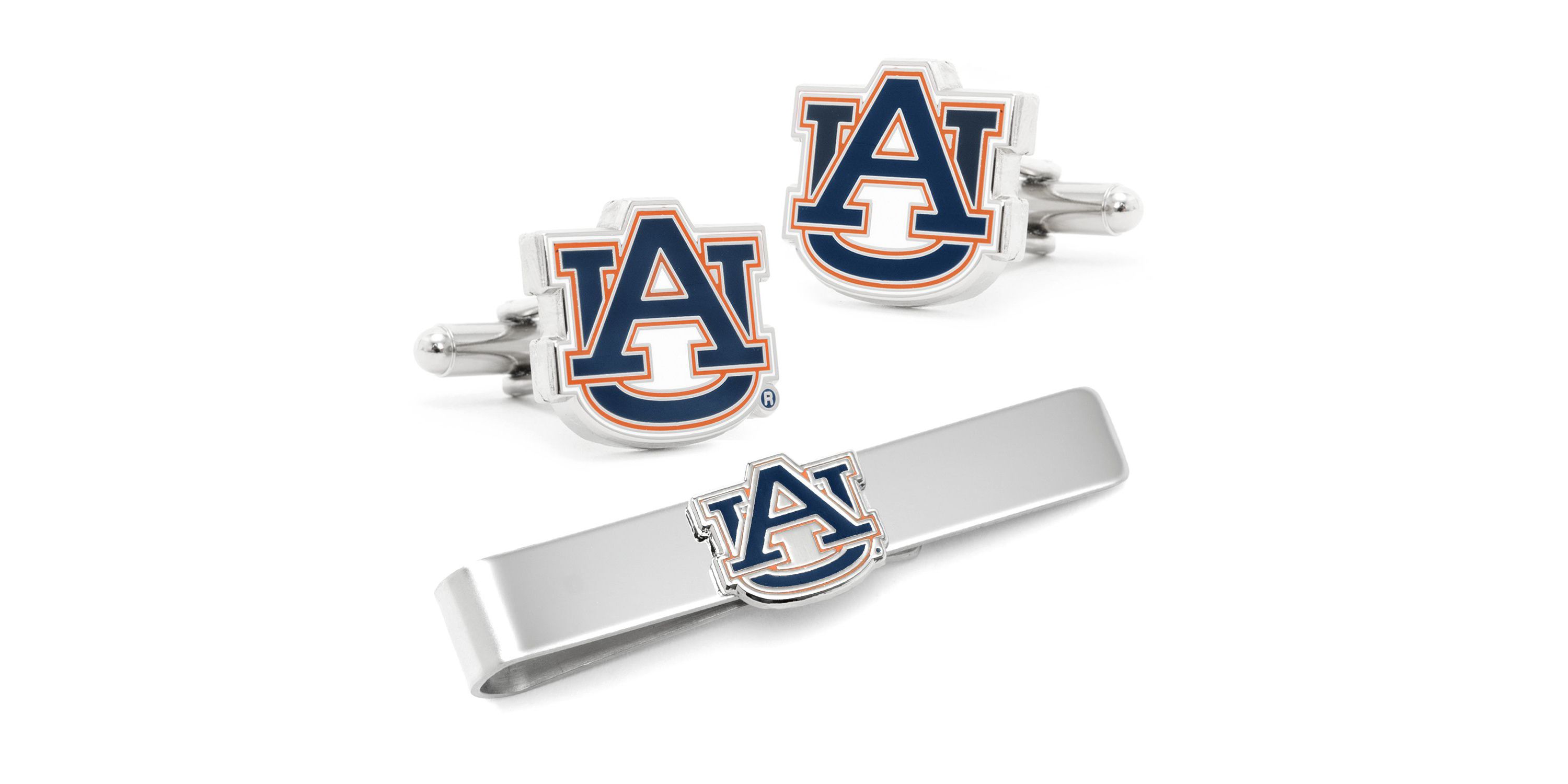 NCAA Auburn University Tigers Cufflinks and Tie Bar Gift Set