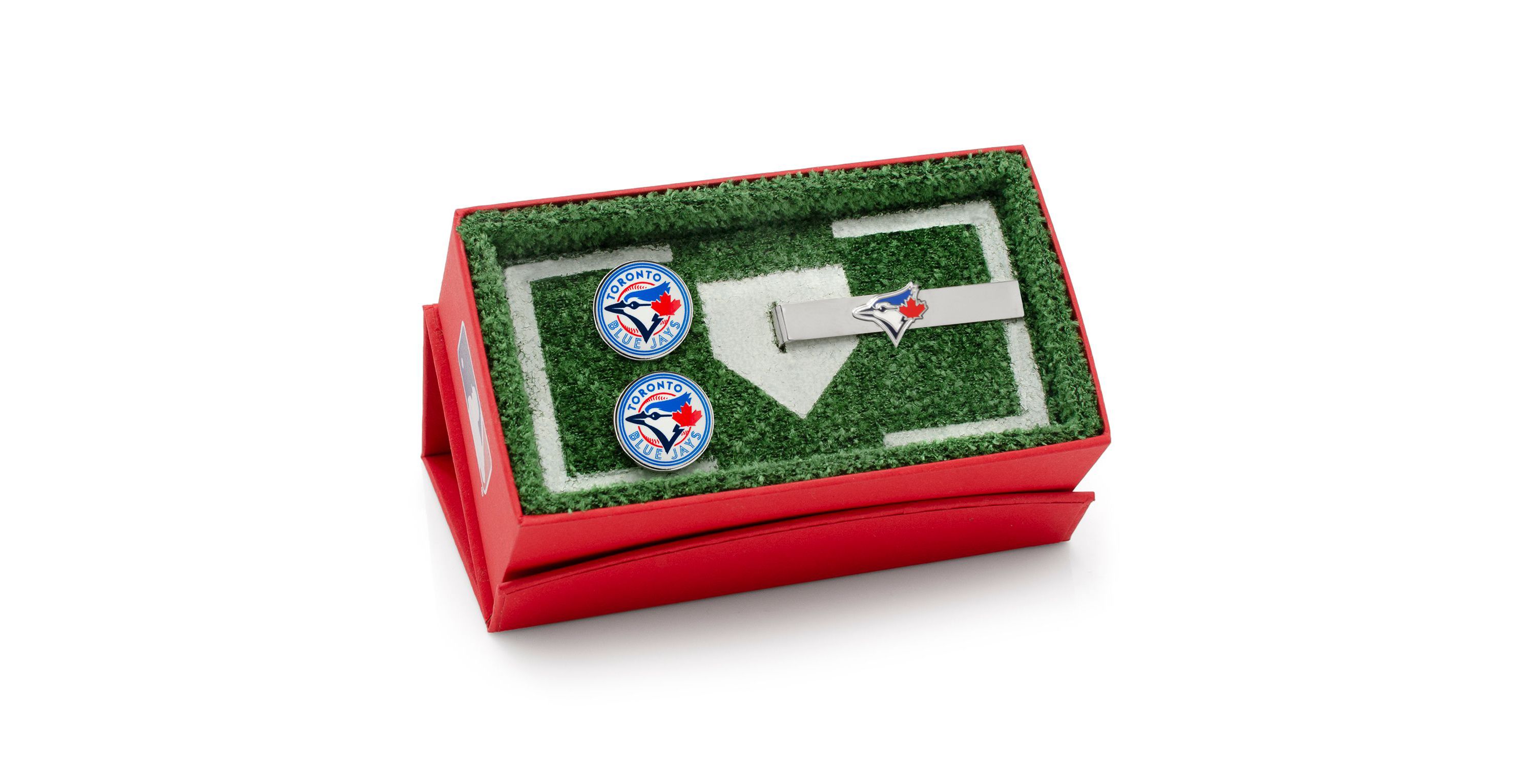 MLB Toronto Blue Jays Cufflinks and Tie Bar Gift Set
