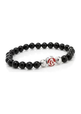 Cufflinks Inc Men's Boston Red Sox Bracelet, Black, 57 Long