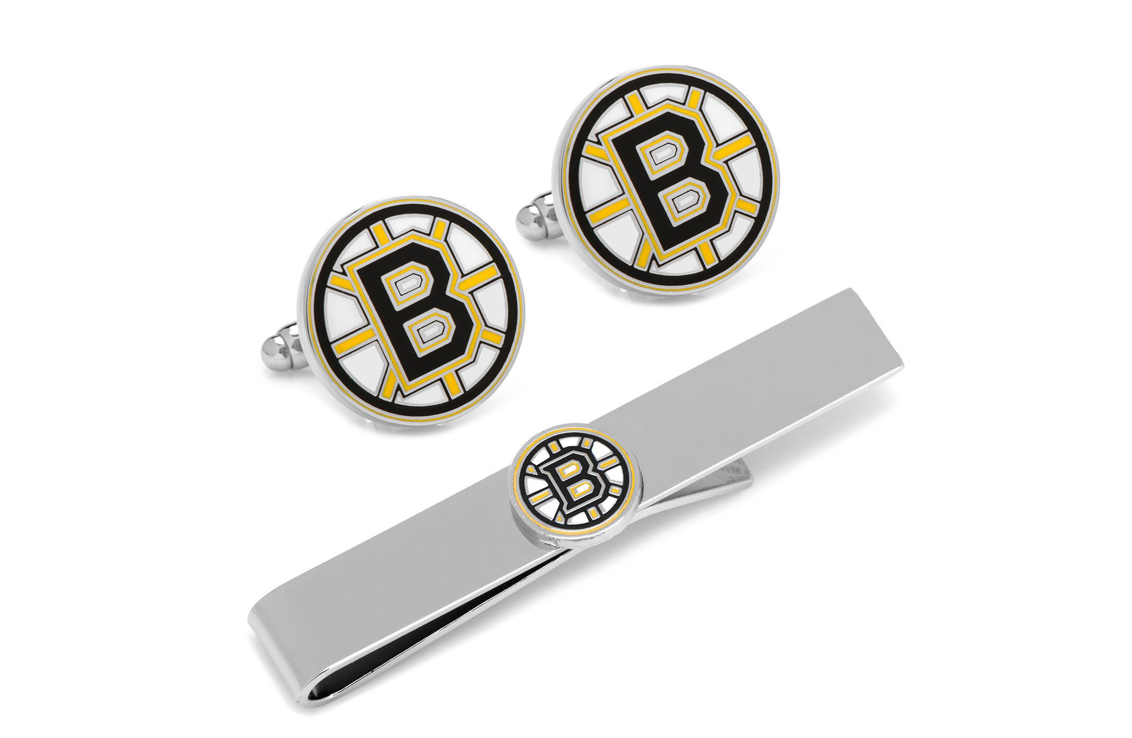 NHL Boston Bruins Cufflinks & Tie Bar Gift Set