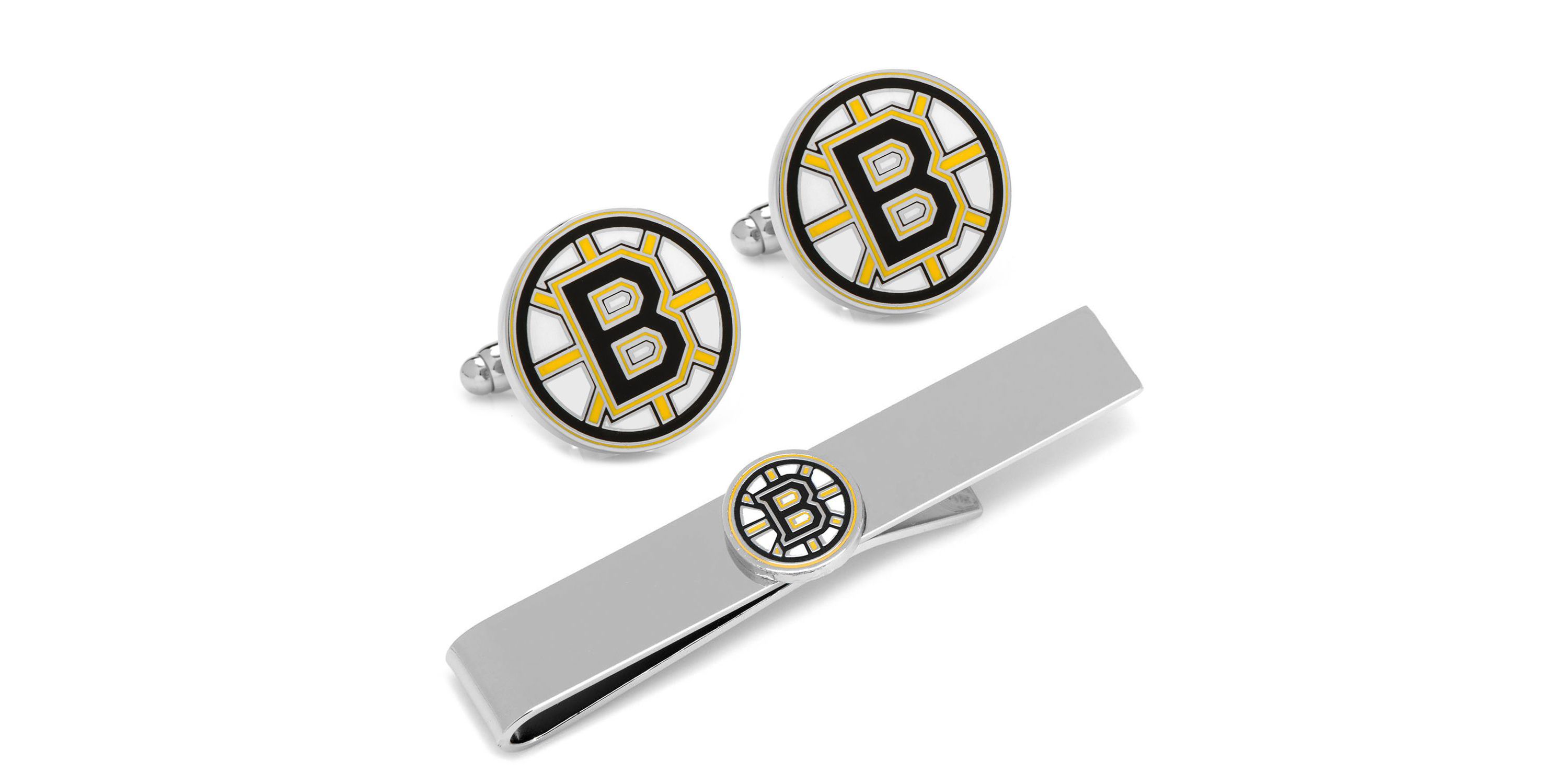 NHL Boston Bruins Cufflinks & Tie Bar Gift Set