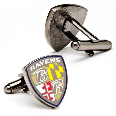 NFL Baltimore Ravens Shield Cufflinks and Tie Bar Gift Set