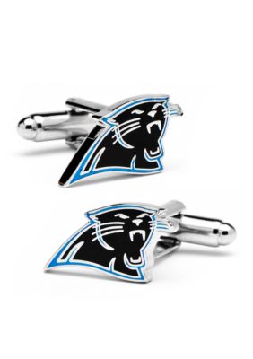 NFL Carolina Panthers Cufflinks in Black/Red/Blue - Cufflinks Depot