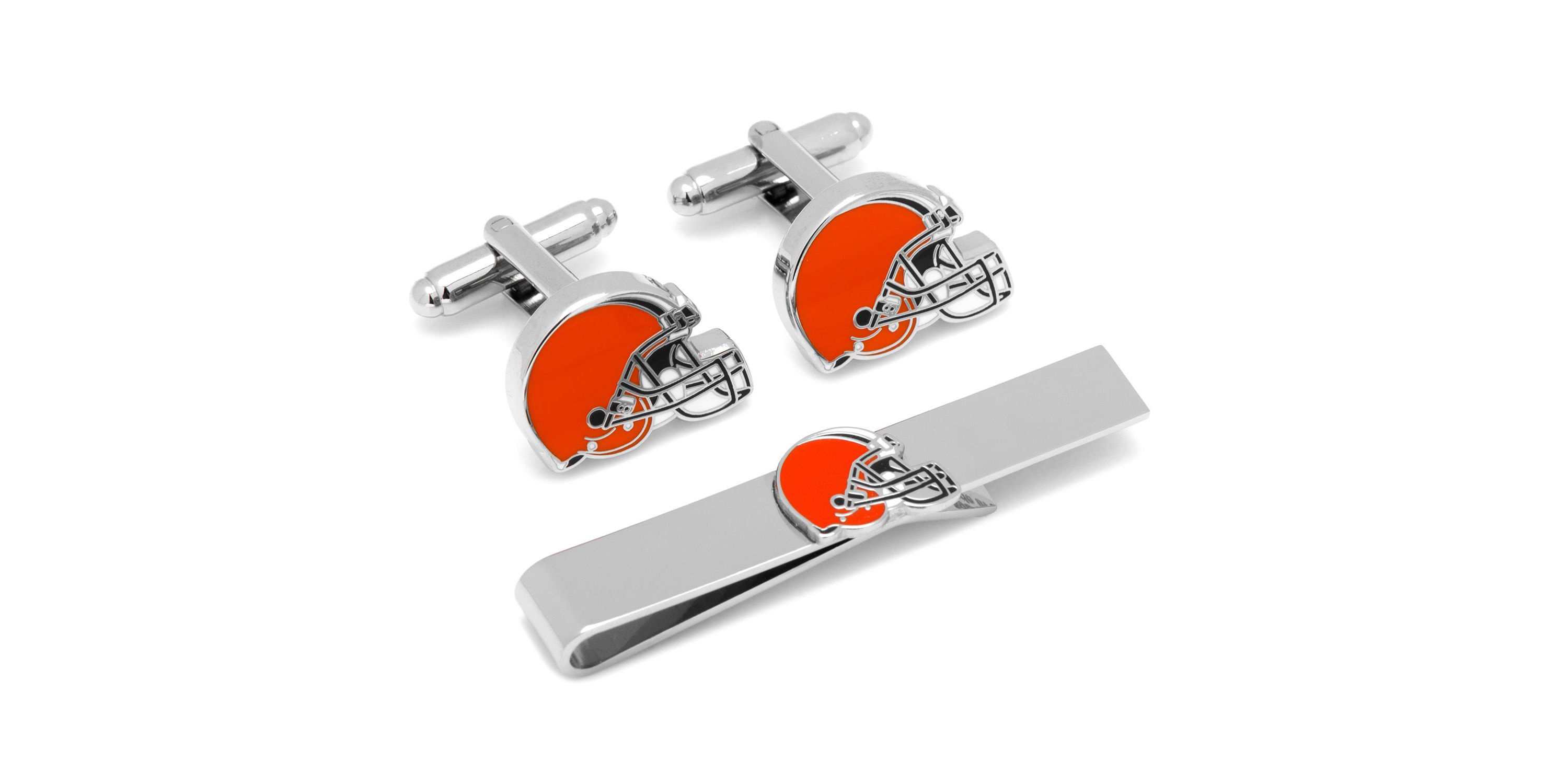 NFL Cleveland Browns Cufflinks and Tie Bar Gift Set