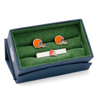 NFL Cleveland Browns Cufflinks and Tie Bar Gift Set