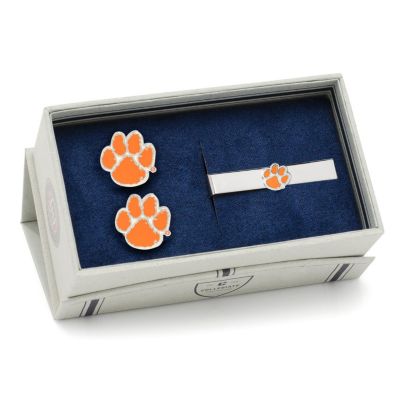 NCAA Clemson University Tigers Cufflinks & Tie Bar Gift Set