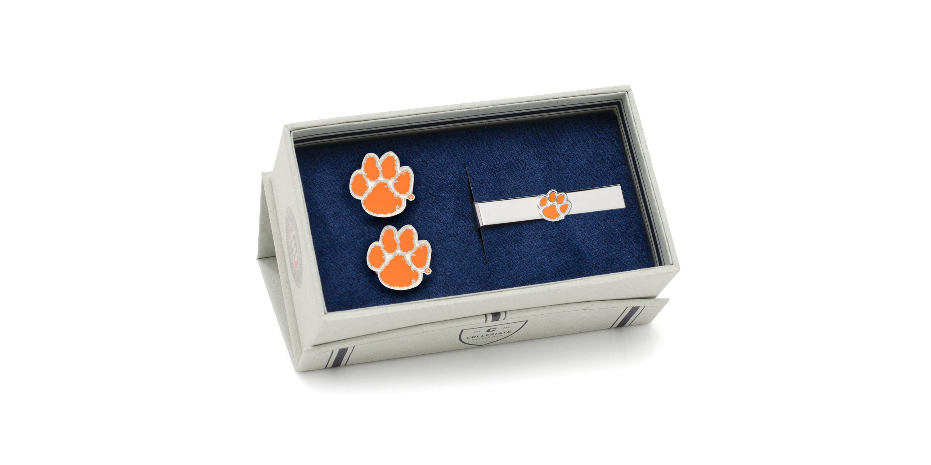 NCAA Clemson University Tigers Cufflinks & Tie Bar Gift Set