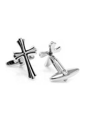 Silver Cross Cufflinks