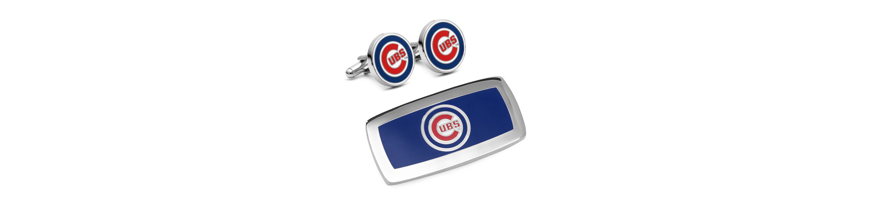 MLB Chicago Cubs Cufflinks and Cushion Money Clip Gift Set