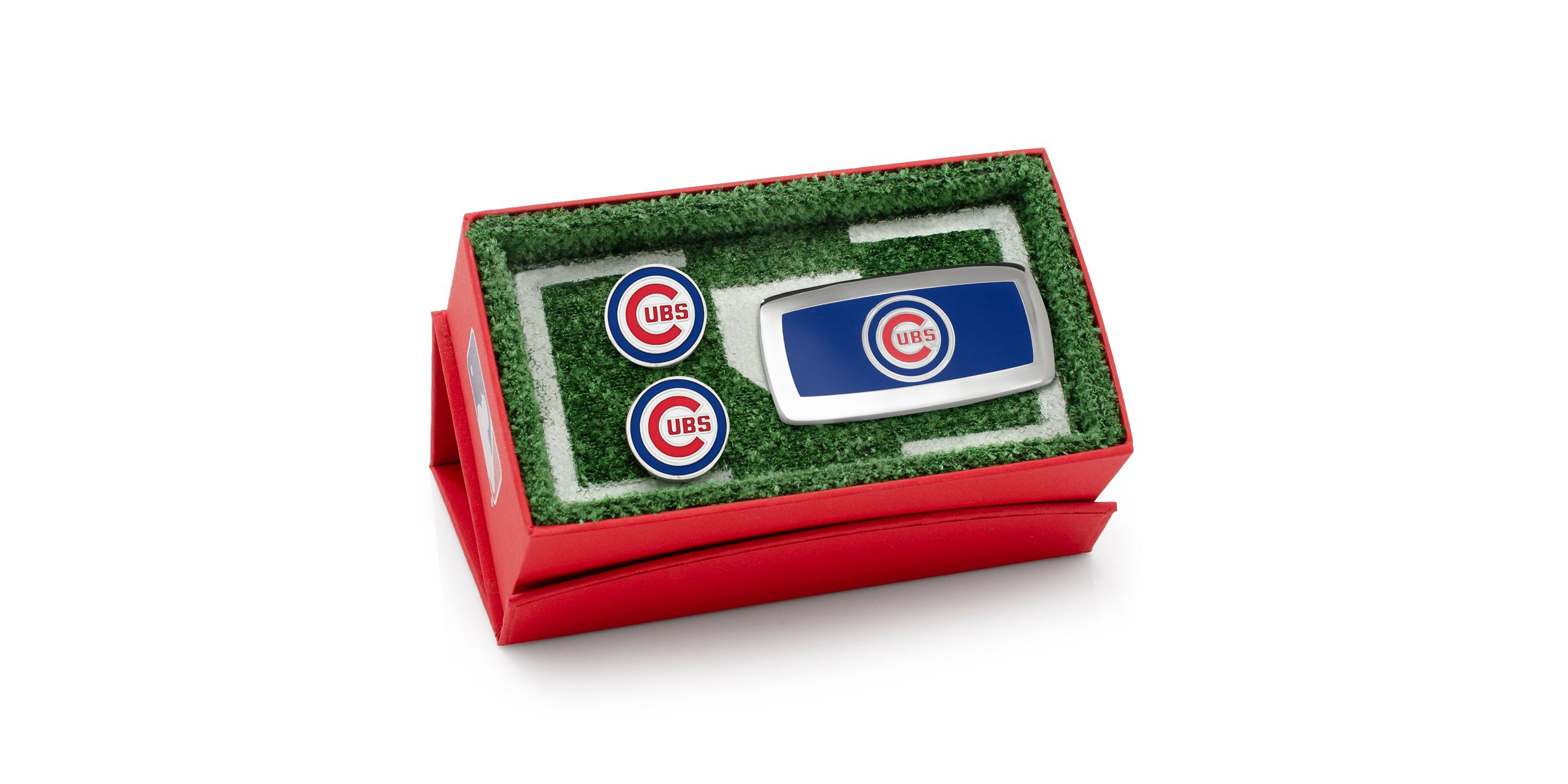 MLB Chicago Cubs Cufflinks and Cushion Money Clip Gift Set