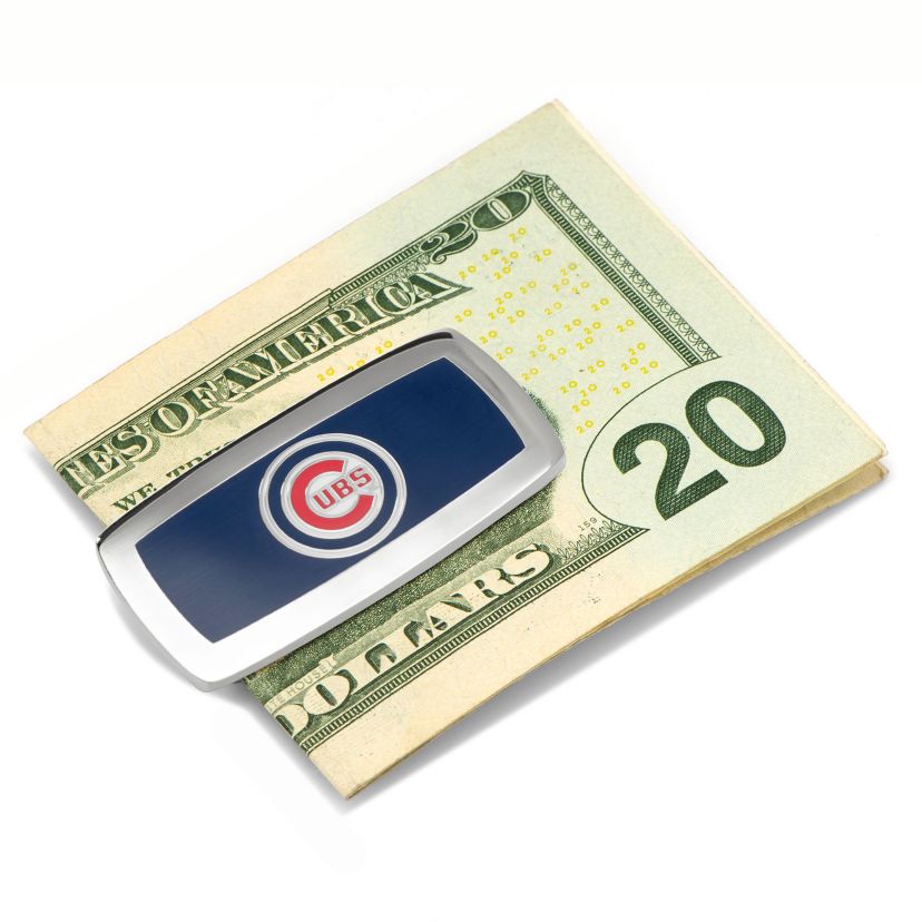 MLB Chicago Cubs Cufflinks and Cushion Money Clip Gift Set