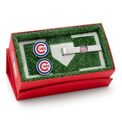 MLB Chicago Cubs Cufflinks and Tie Bar Gift Set