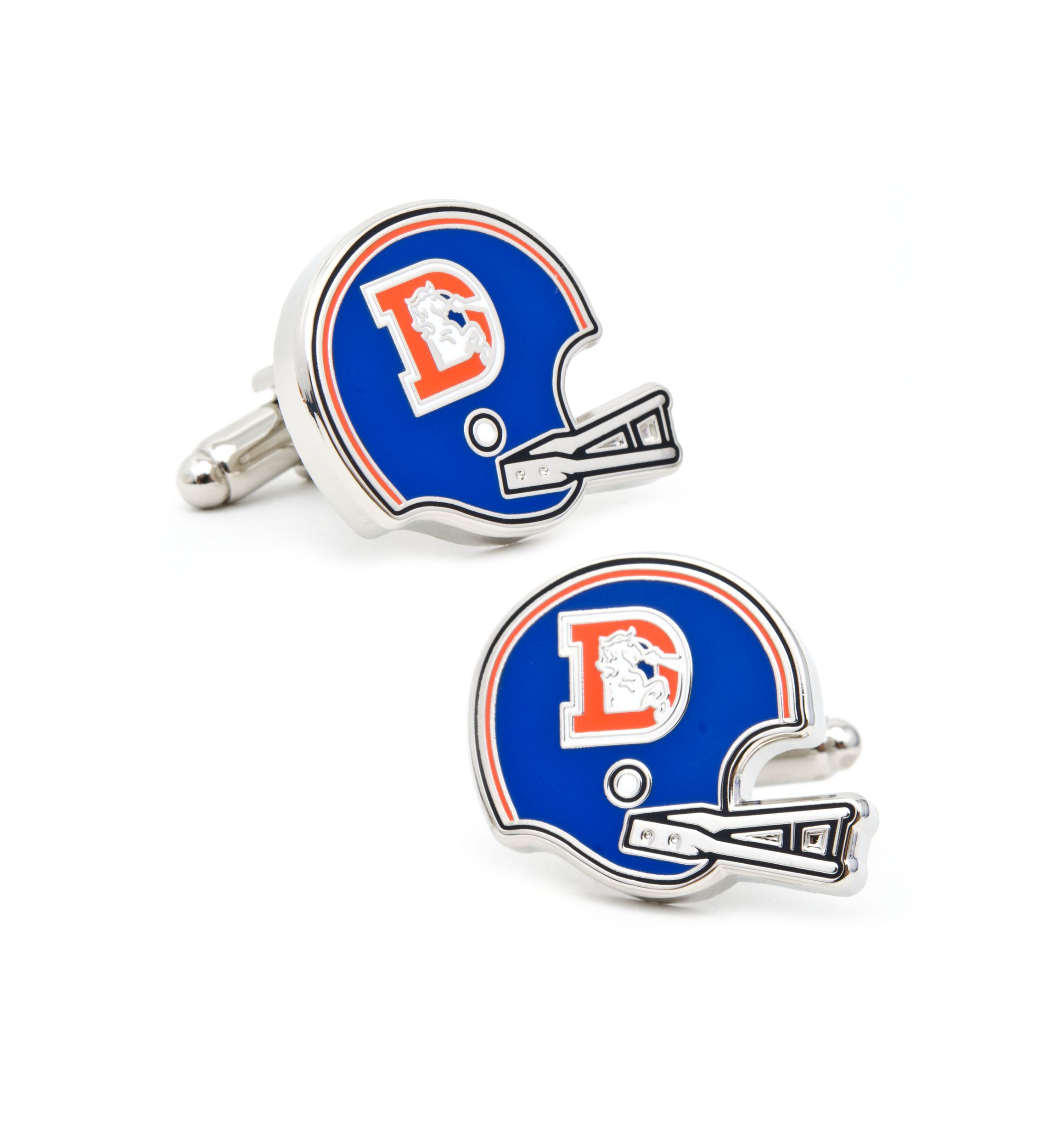 Retro Denver Broncos Helmet Cufflinks