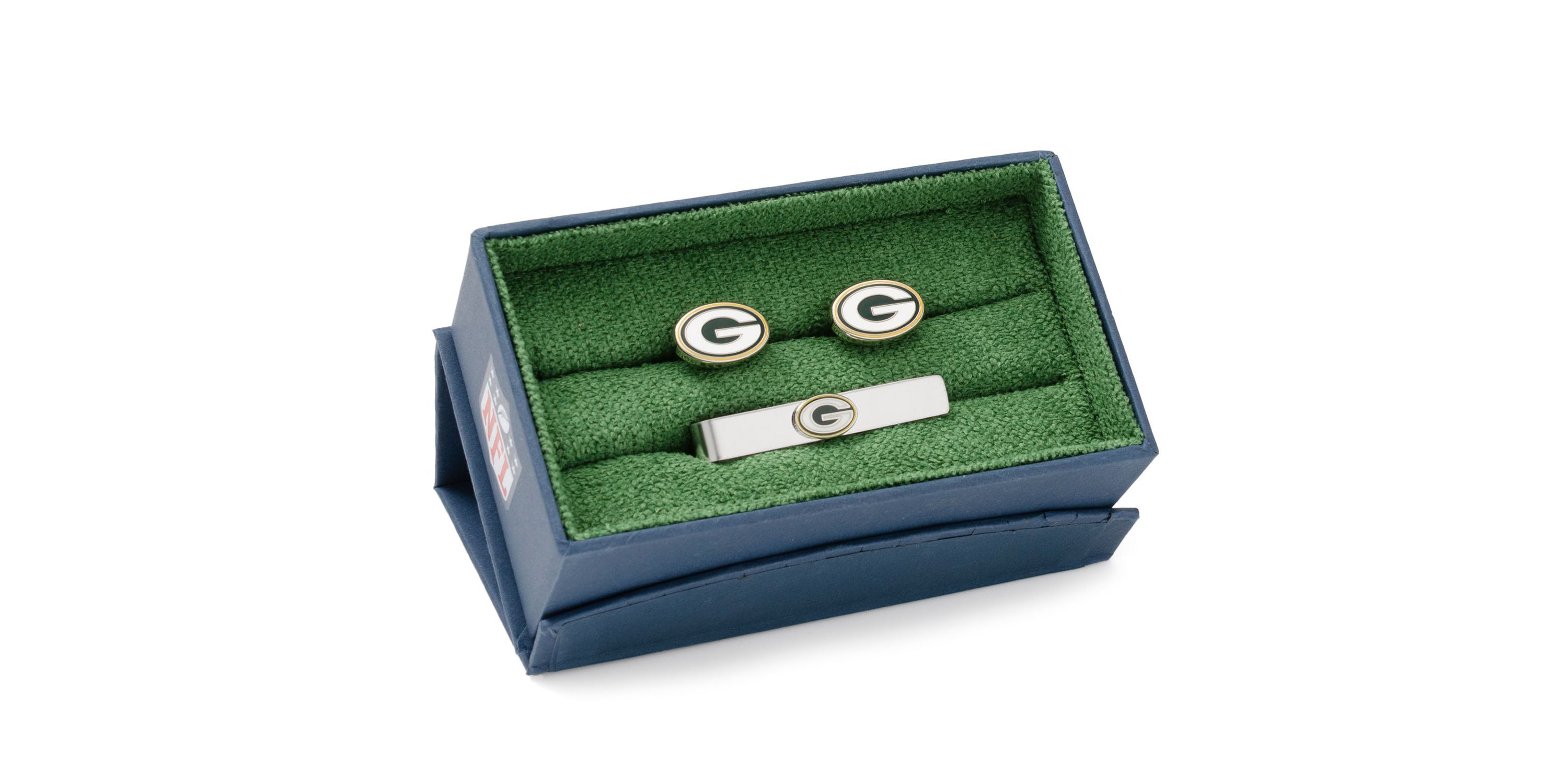 NFL Green Bay Packers Cufflinks and Tie Bar Gift Set