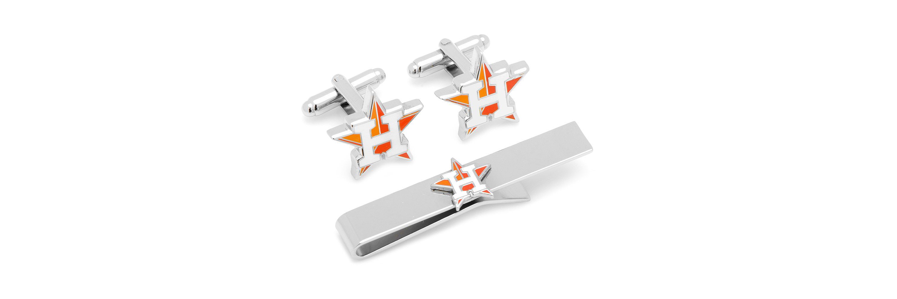 MLB Houston Astros Cufflinks and Tie Bar Gift Set