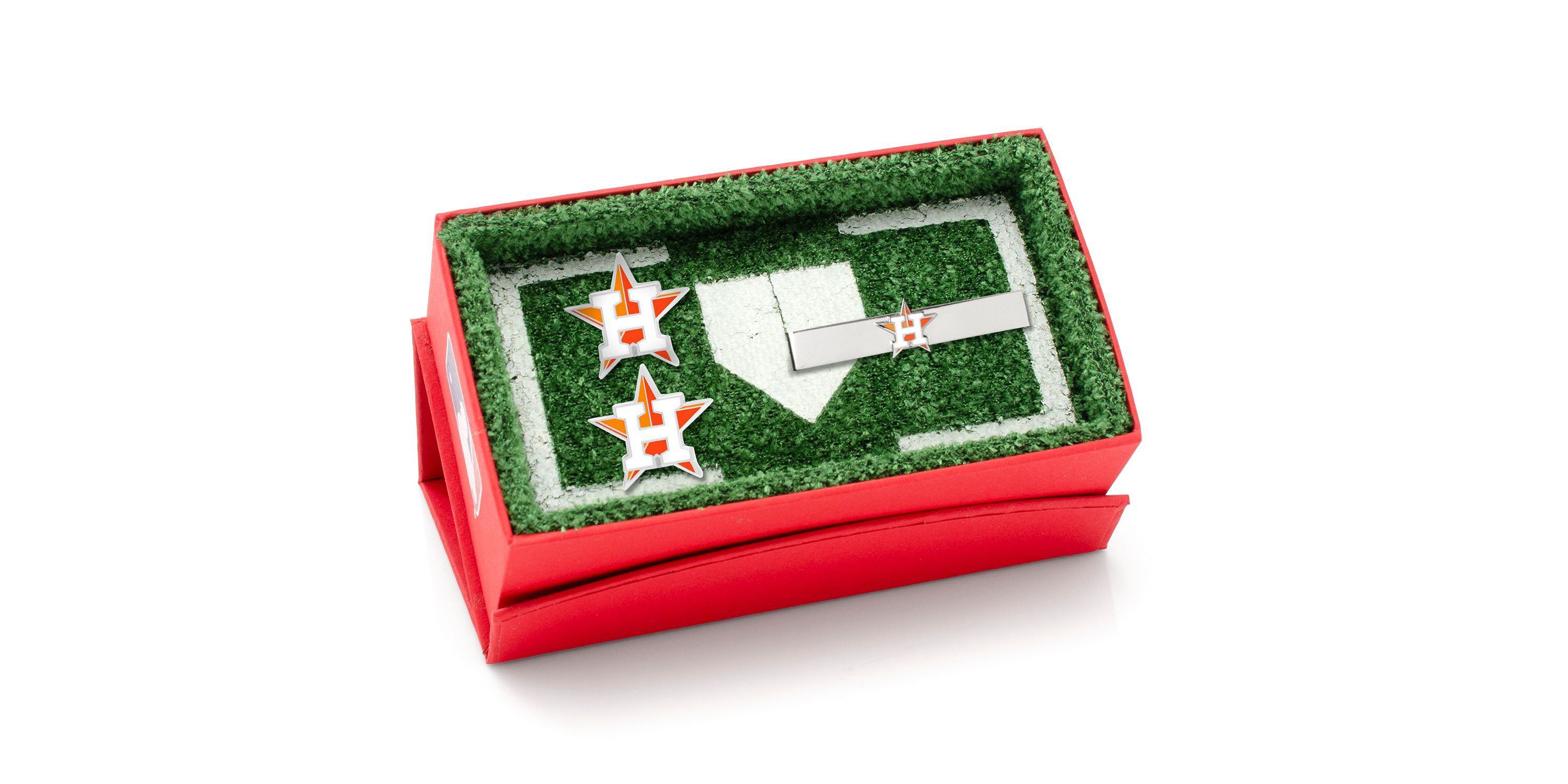 MLB Houston Astros Cufflinks and Tie Bar Gift Set