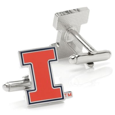 NCAA University of Illinois Cufflinks and Tie Bar Gift Set