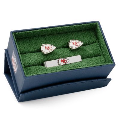 NFL Kansas City Chiefs Cufflinks and Tie Bar Gift Set