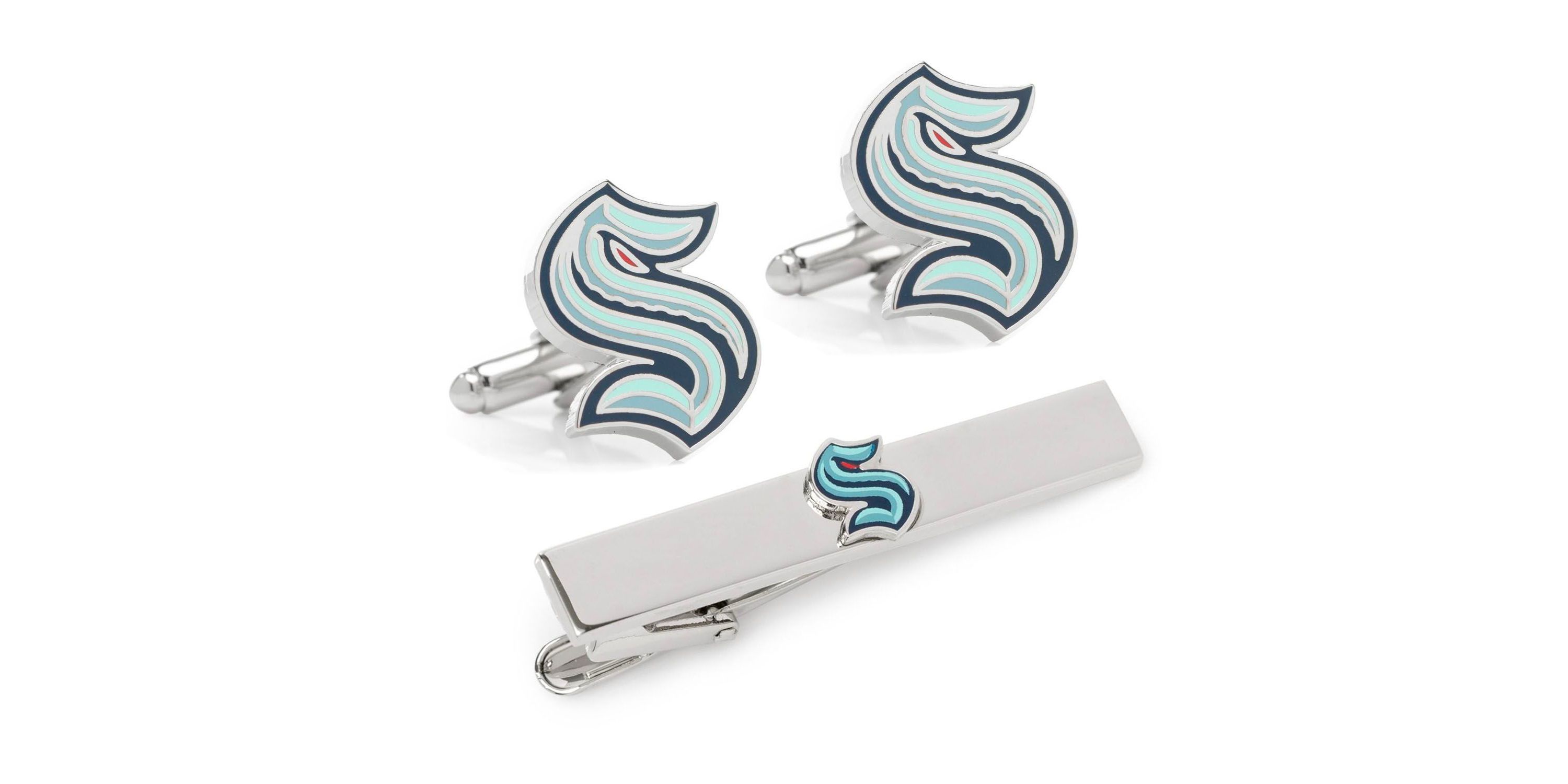 NHL Seattle Kraken Cufflinks & Tie Clip Gift Set