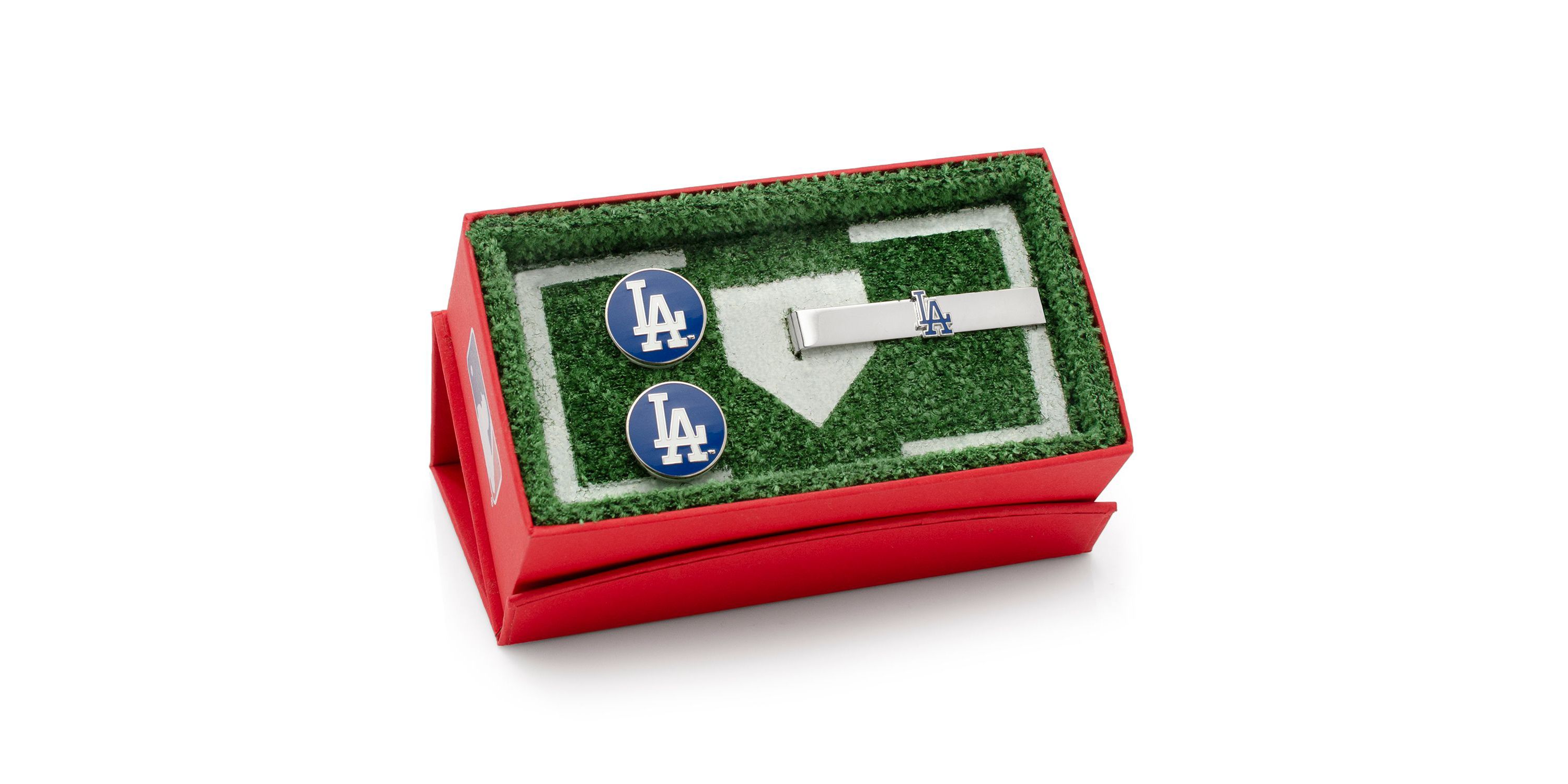 MLB LA Dodgers Cufflinks and Tie Bar Gift Set
