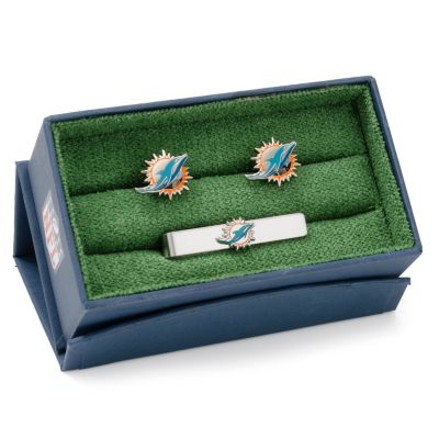 Baltimore Ravens Head Cufflinks and Shield Tie Bar Gift Set