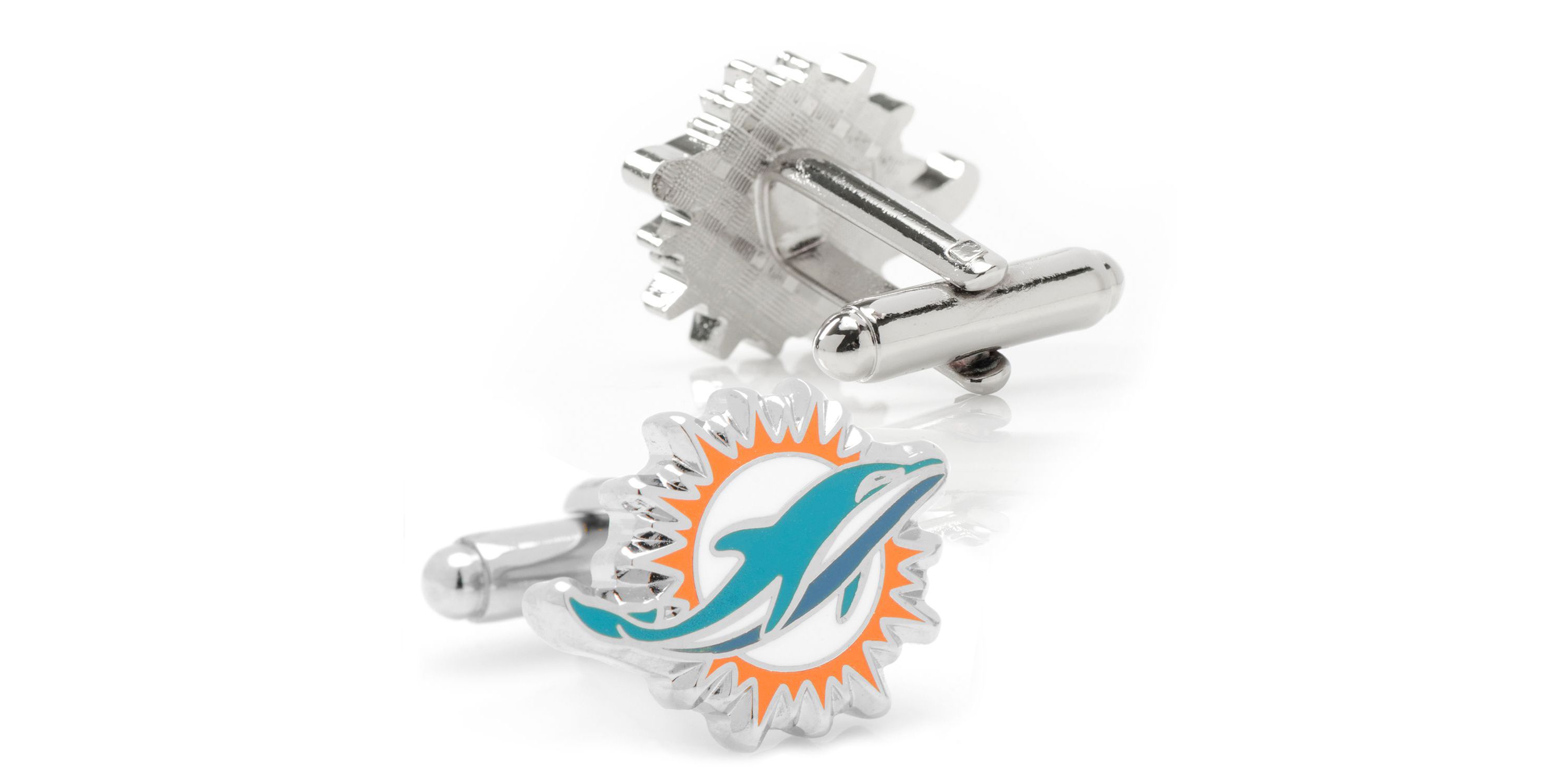NFL Miami Dolphins Cufflinks and Tie Bar Gift Set