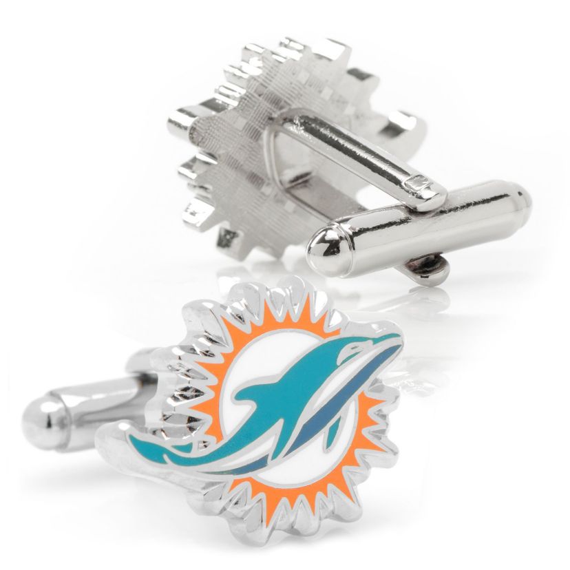 NFL Miami Dolphins Cufflinks and Tie Bar Gift Set