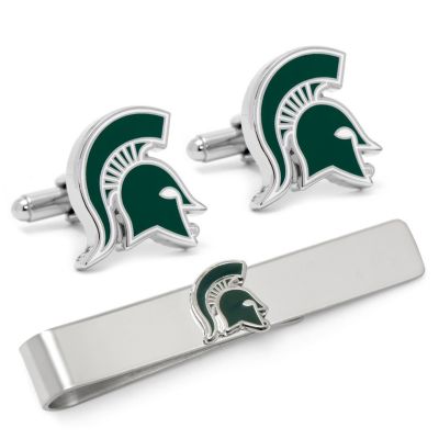 NCAA Michigan State Spartans Cufflinks and Tie Bar Gift Set