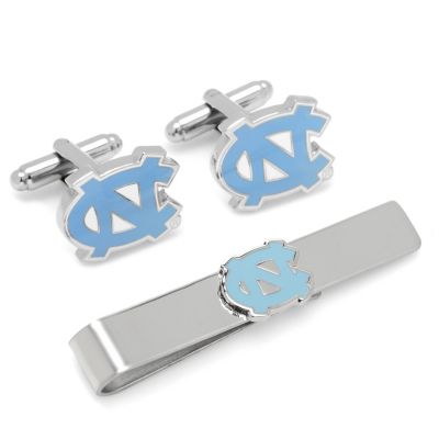 NCAA North Carolina Tarheels Cufflinks and Tie Bar Gift Set