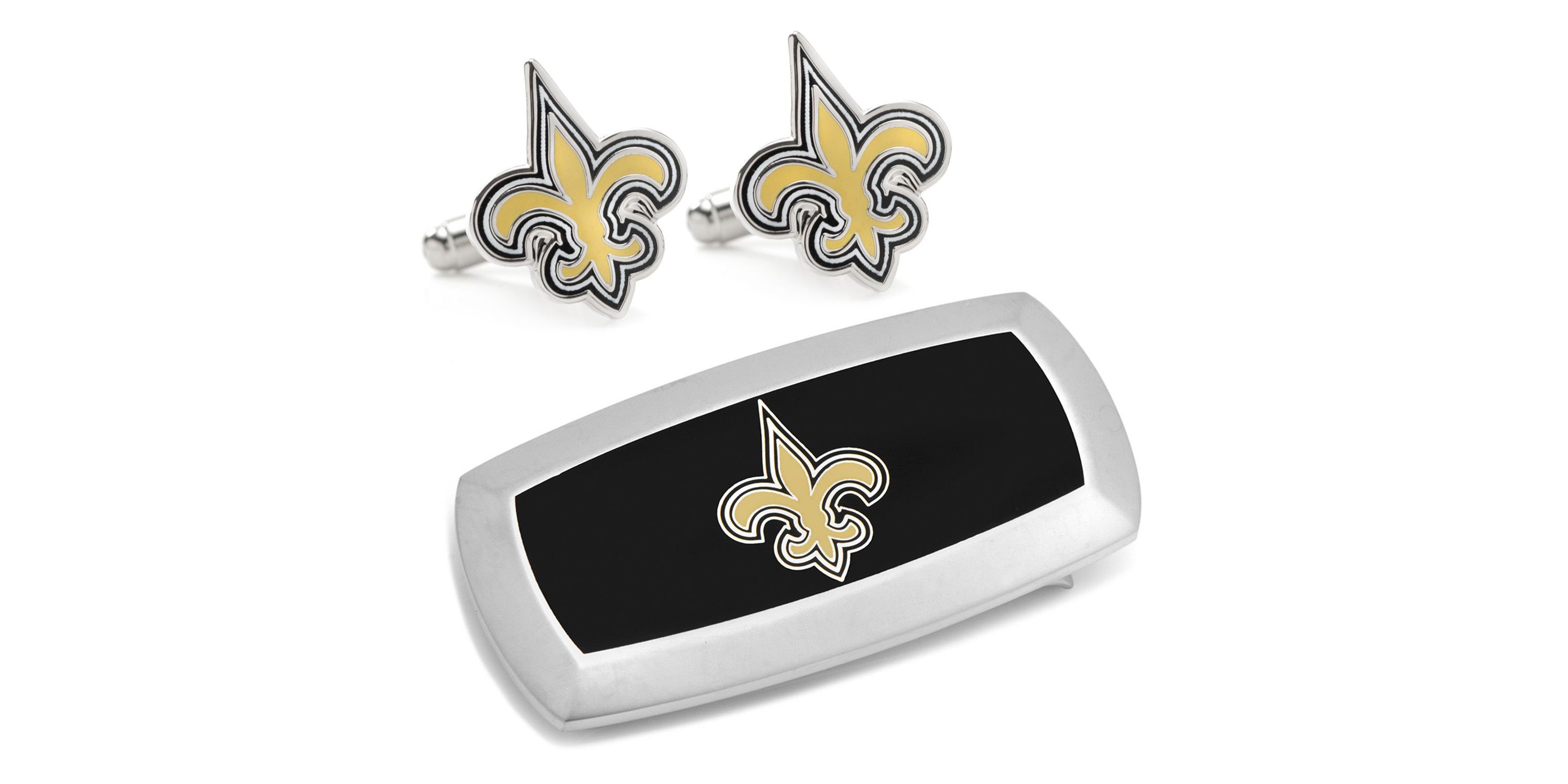 NFL New Orleans Saints Cufflinks and Cushion Money Clip Gift Set