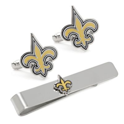 NFL New Orleans Saints Cufflinks and Tie Bar Gift Set