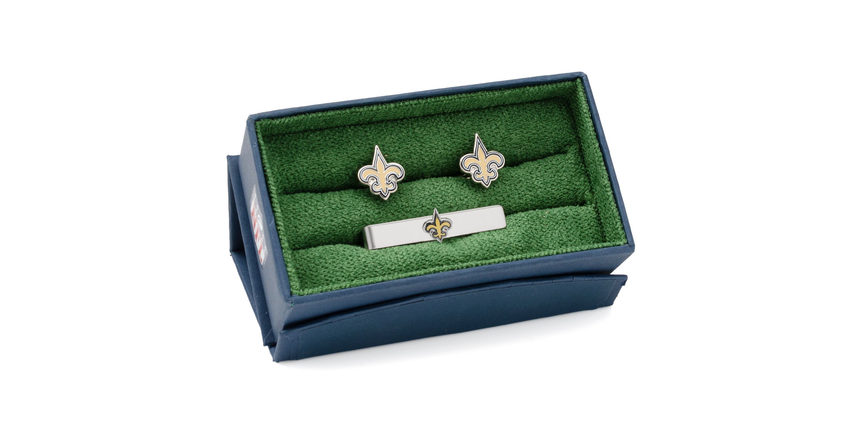 NFL New Orleans Saints Cufflinks and Tie Bar Gift Set
