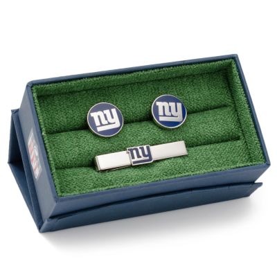 NFL New York Giants Cufflinks and Tie Bar Gift Set