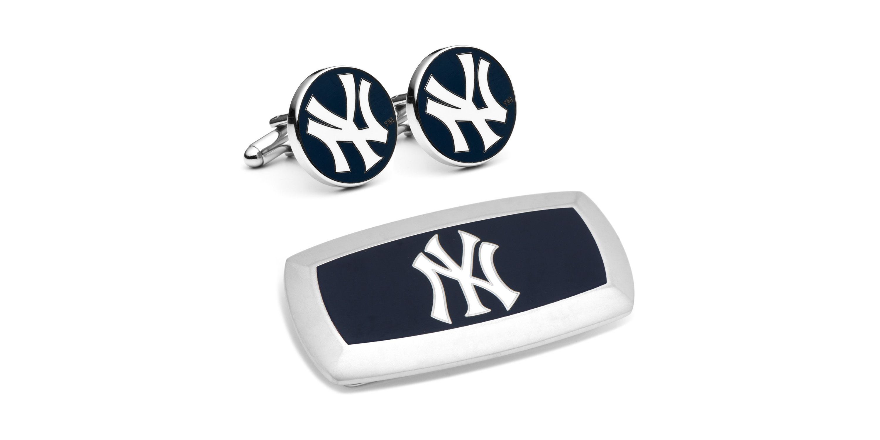 MLB New York Yankees Cufflinks and Cushion Money Clip Gift Set