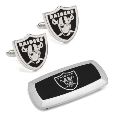 NFL Las Vegas Raiders Cufflinks and Cushion Money Clip Gift Set