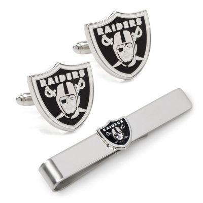 NFL Las Vegas Raiders Cufflinks and Tie Bar Gift Set