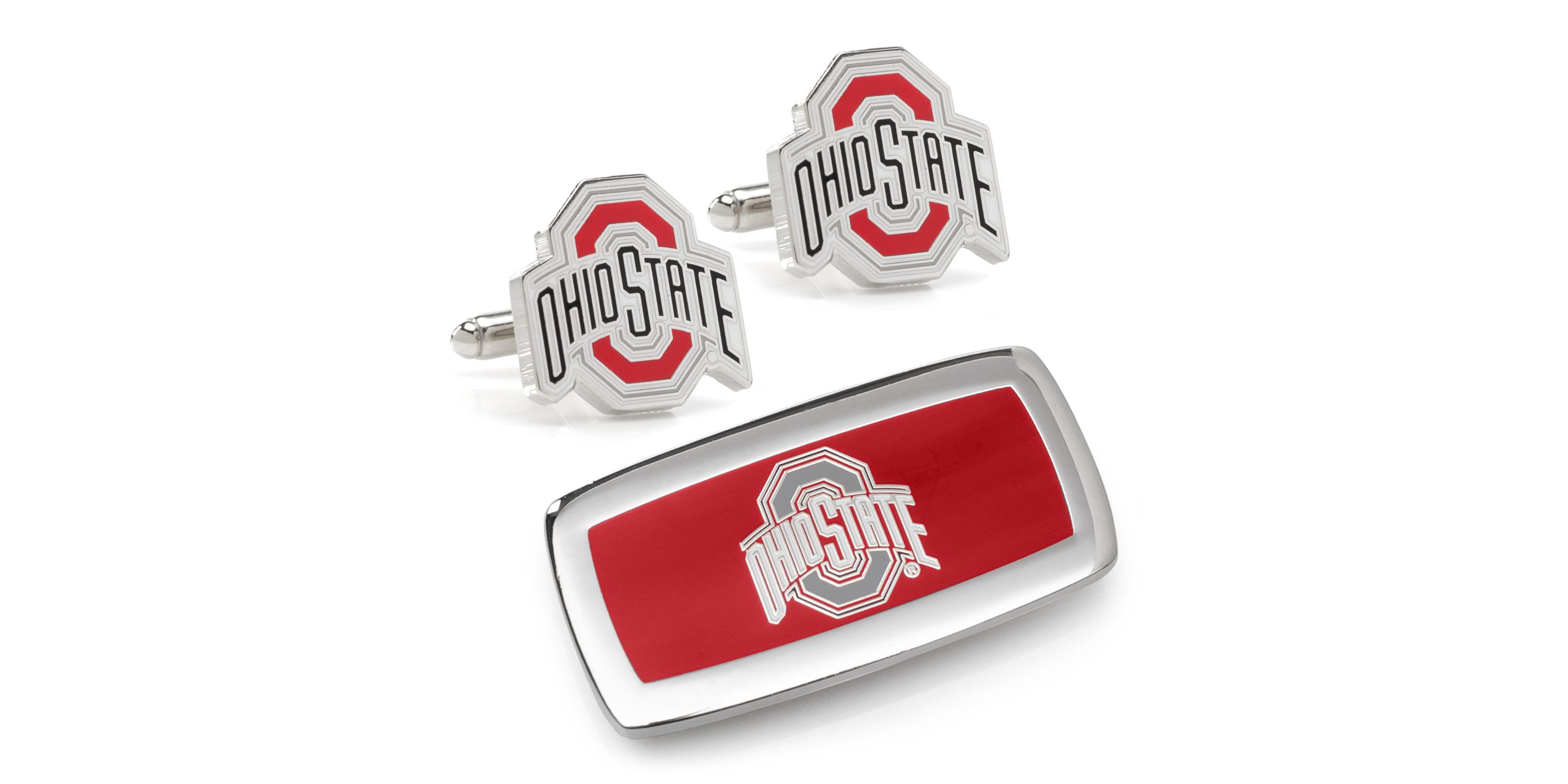 NCAA Ohio State University Cufflinks and Cushion Money Clip Set