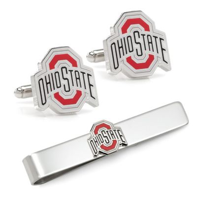 NCAA Ohio State University Cufflinks and Tie Bar Gift Set