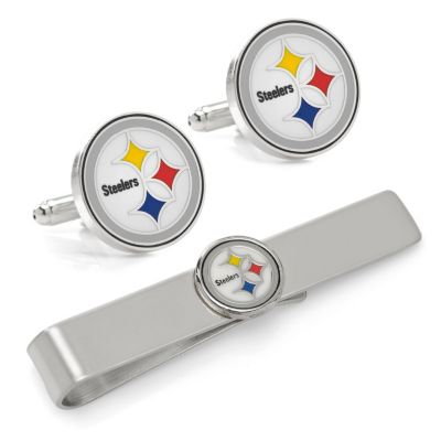 NFL Pittsburgh Steelers Cufflinks and Tie Bar Gift Set